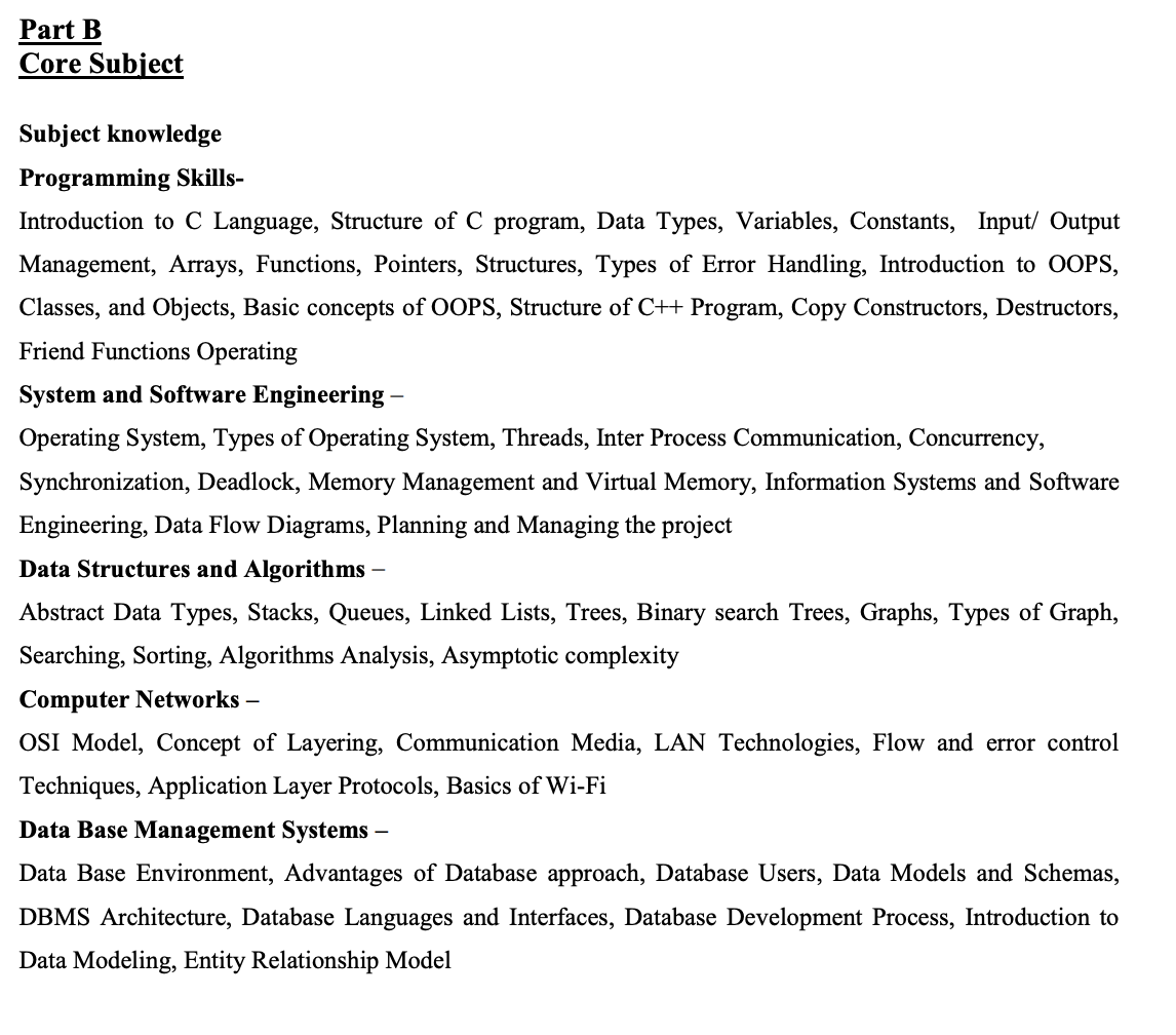 KGMU Computer Programmer Syllabus